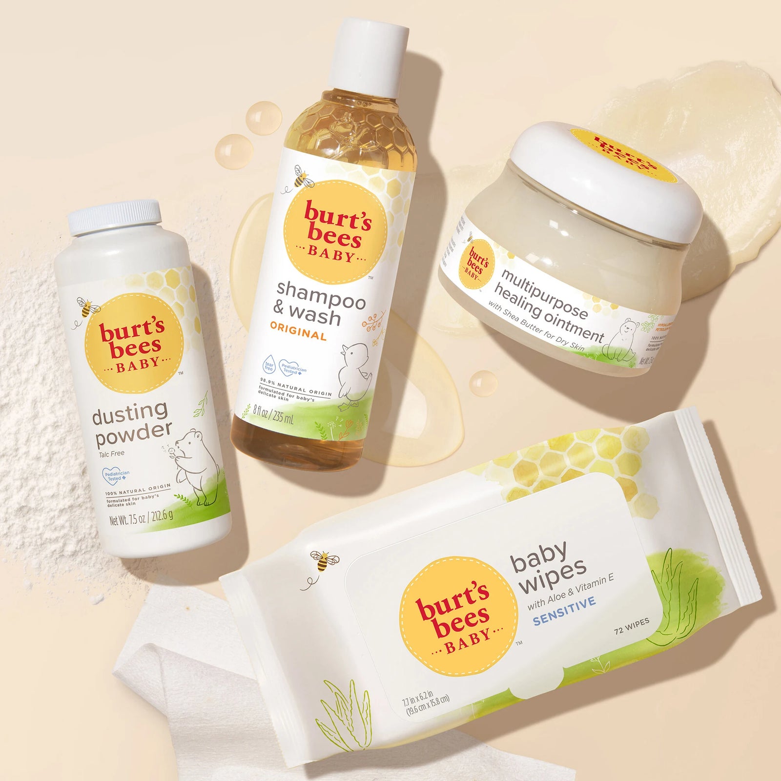 Burt’s Bees Baby Wipes, Unscented Natural Baby Wipes for Sensitive Skin - 72 Wipes