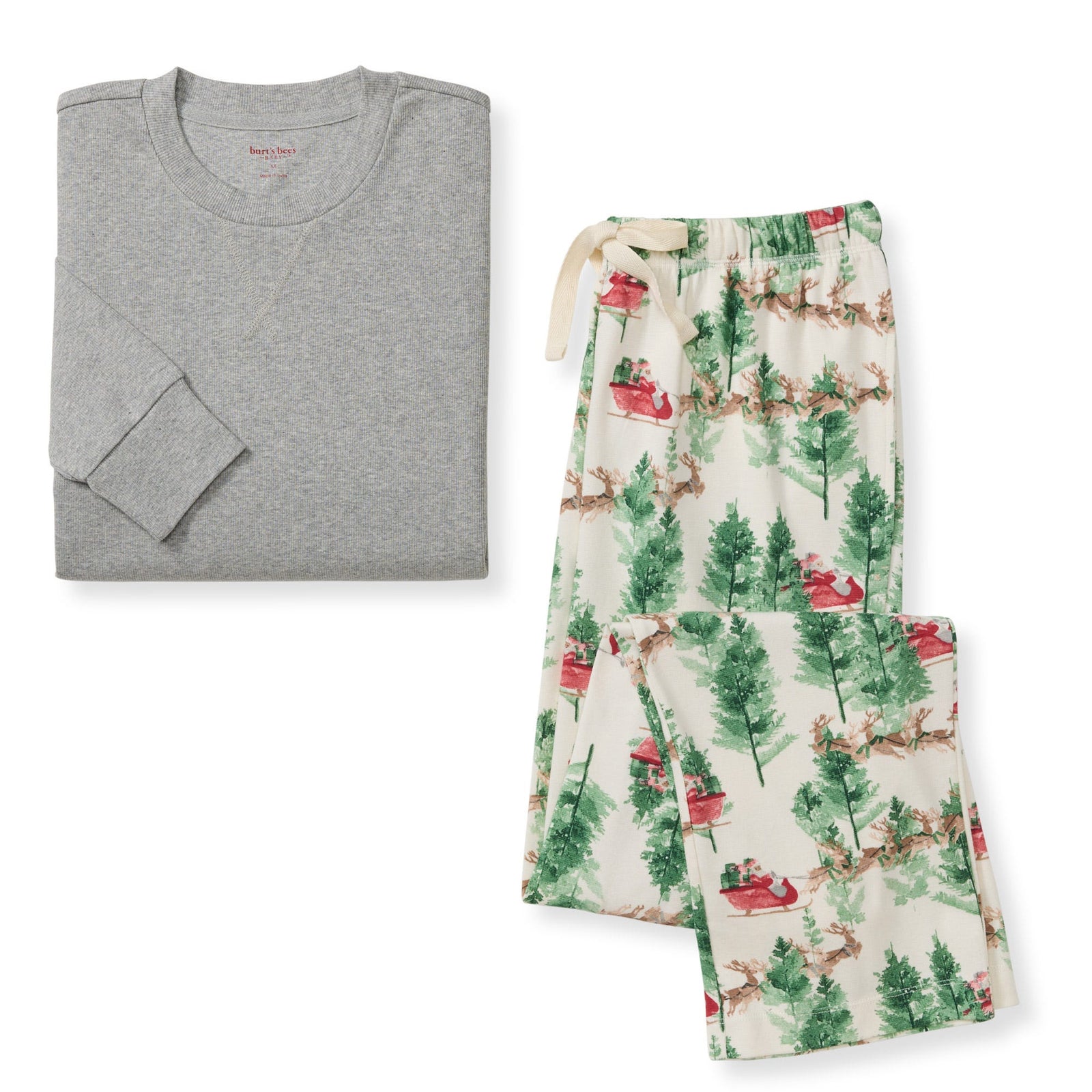 Present Delivery Matching Organic Cotton Pajamas - Mens L