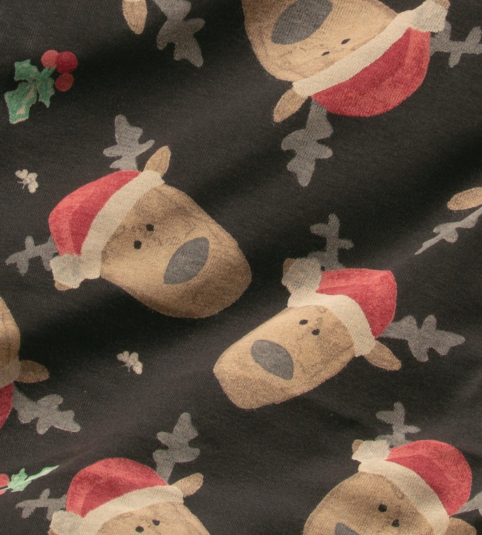 Jolly Reindeer Matching Organic Cotton Pajamas - 3 Toddler Swatch