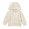 Organic Cotton Quilted Bee Baby Jacket - Oat