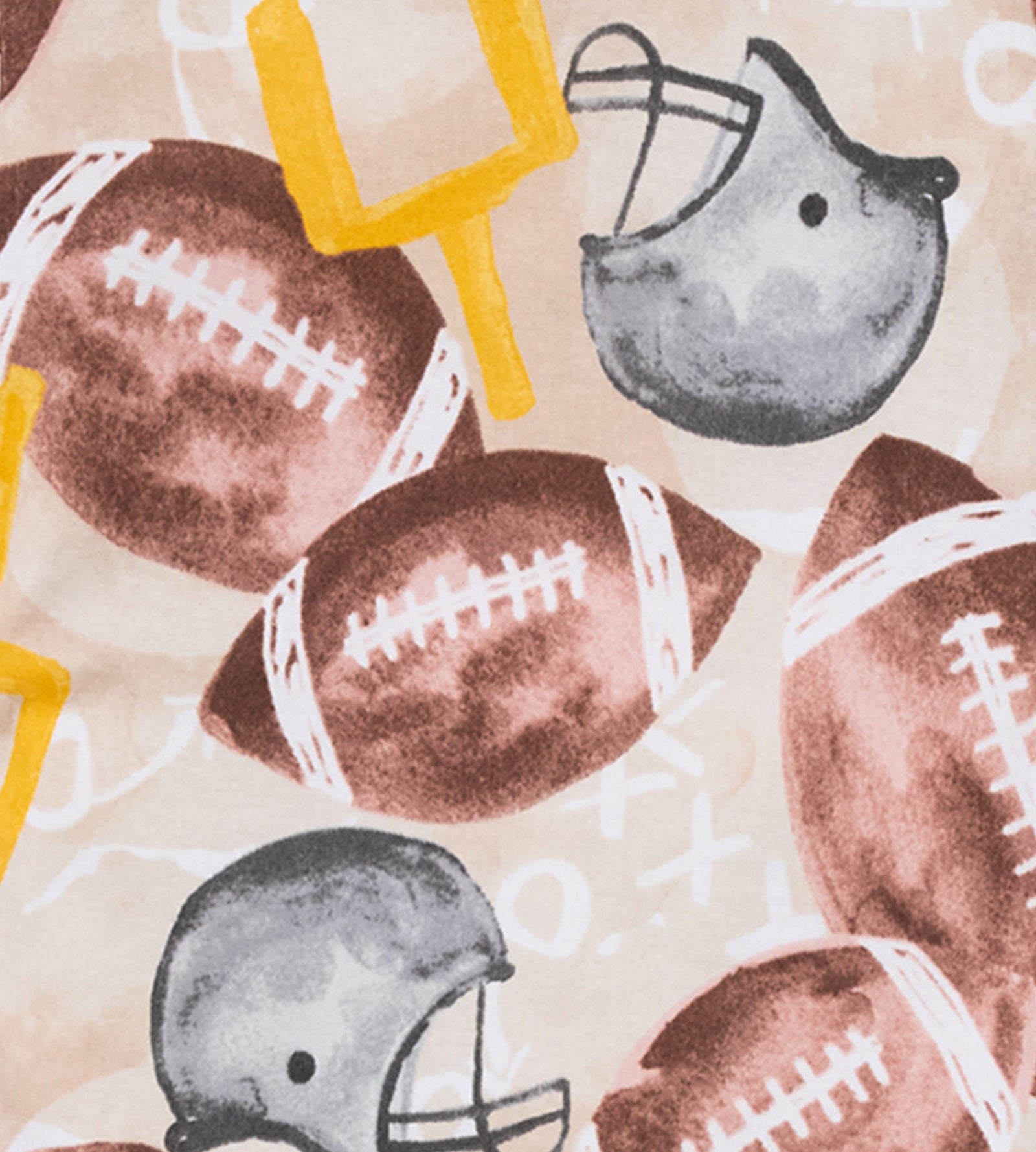 Football Season Organic Matching Family Pajamas - XX Large Swatch