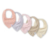 Organic Muslin Baby Bandana Bibs - Pink Sand