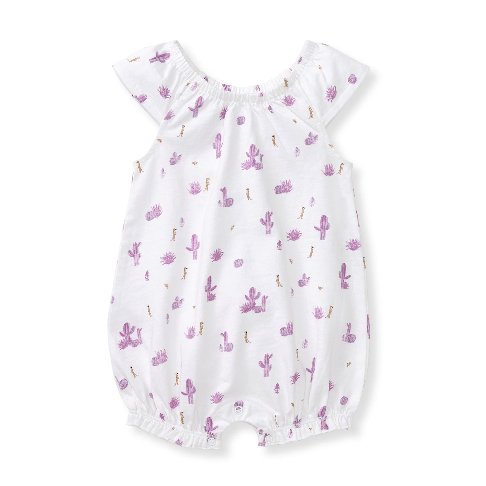 Desert Life Organic Baby Girl Bubble Romper