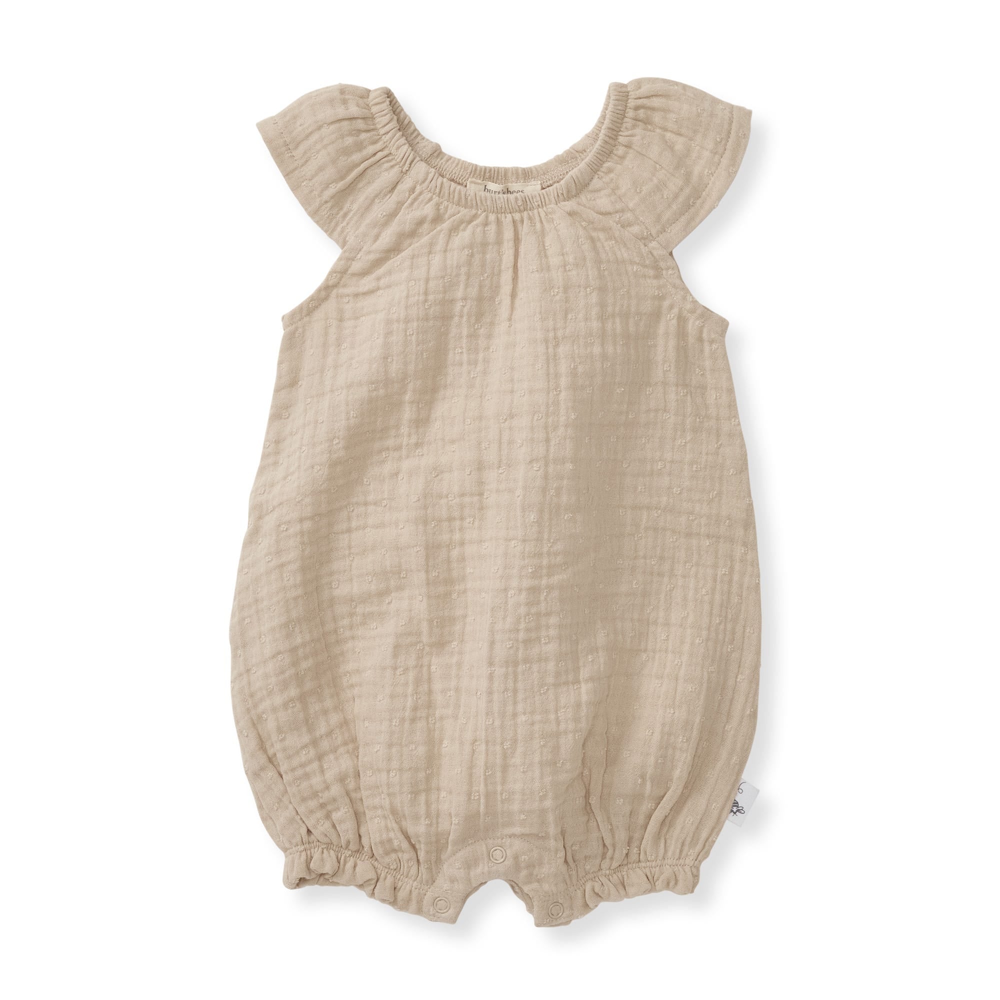 Dotted Muslin Organic Baby Girl Bubble Romper – Burt's Bees Baby