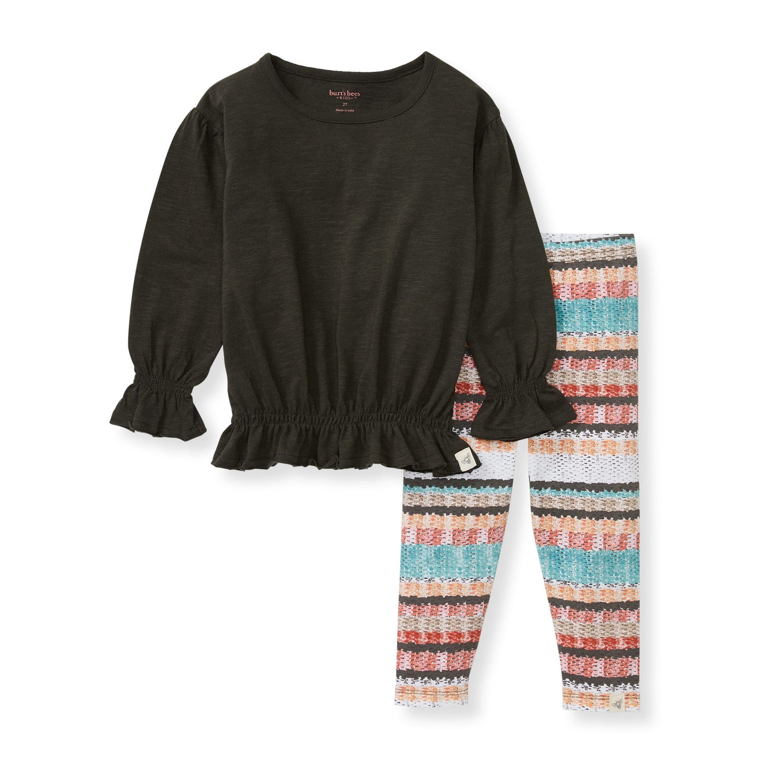 Woven Stripe Organic Cotton Infant Set