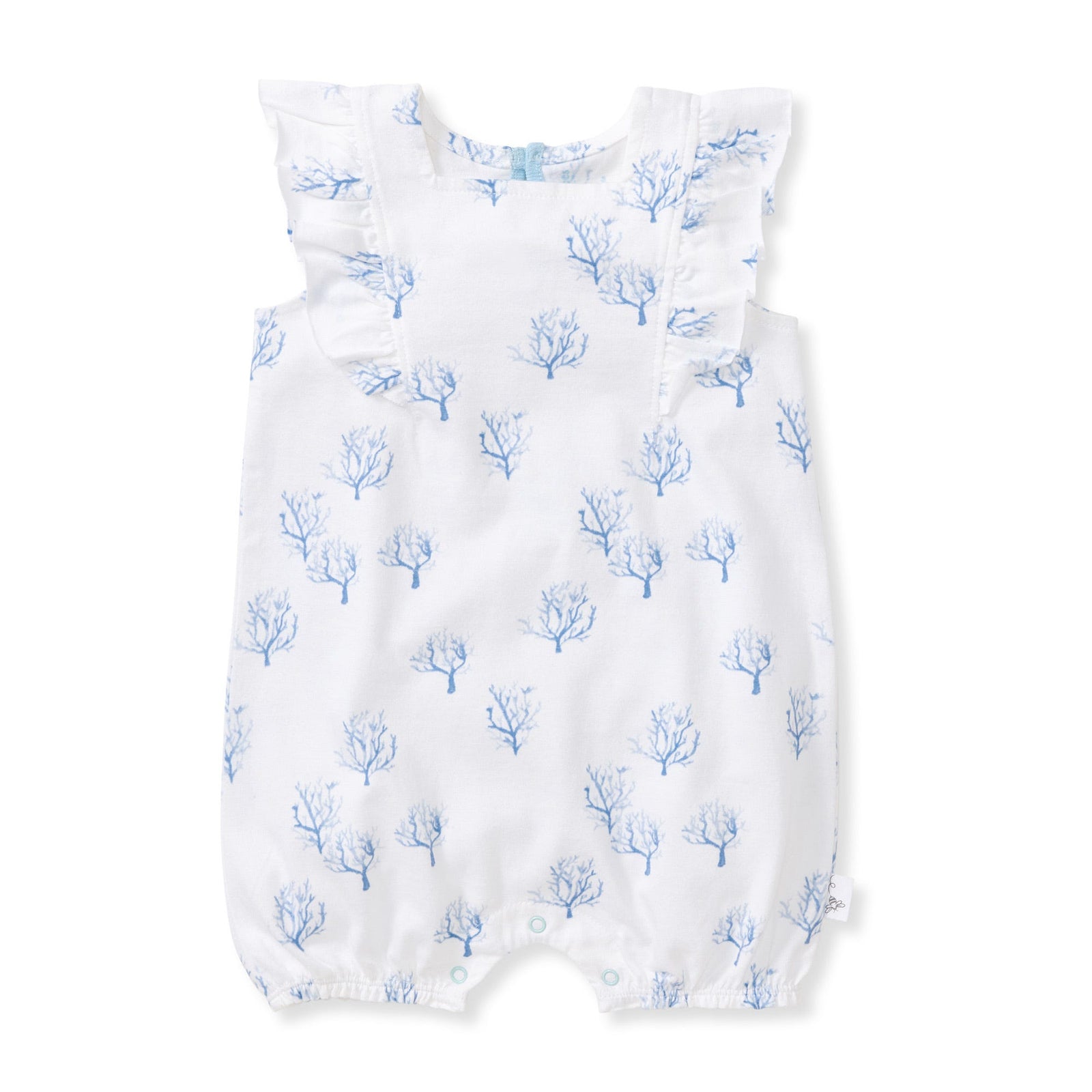 Coral Organic Baby Girl Romper