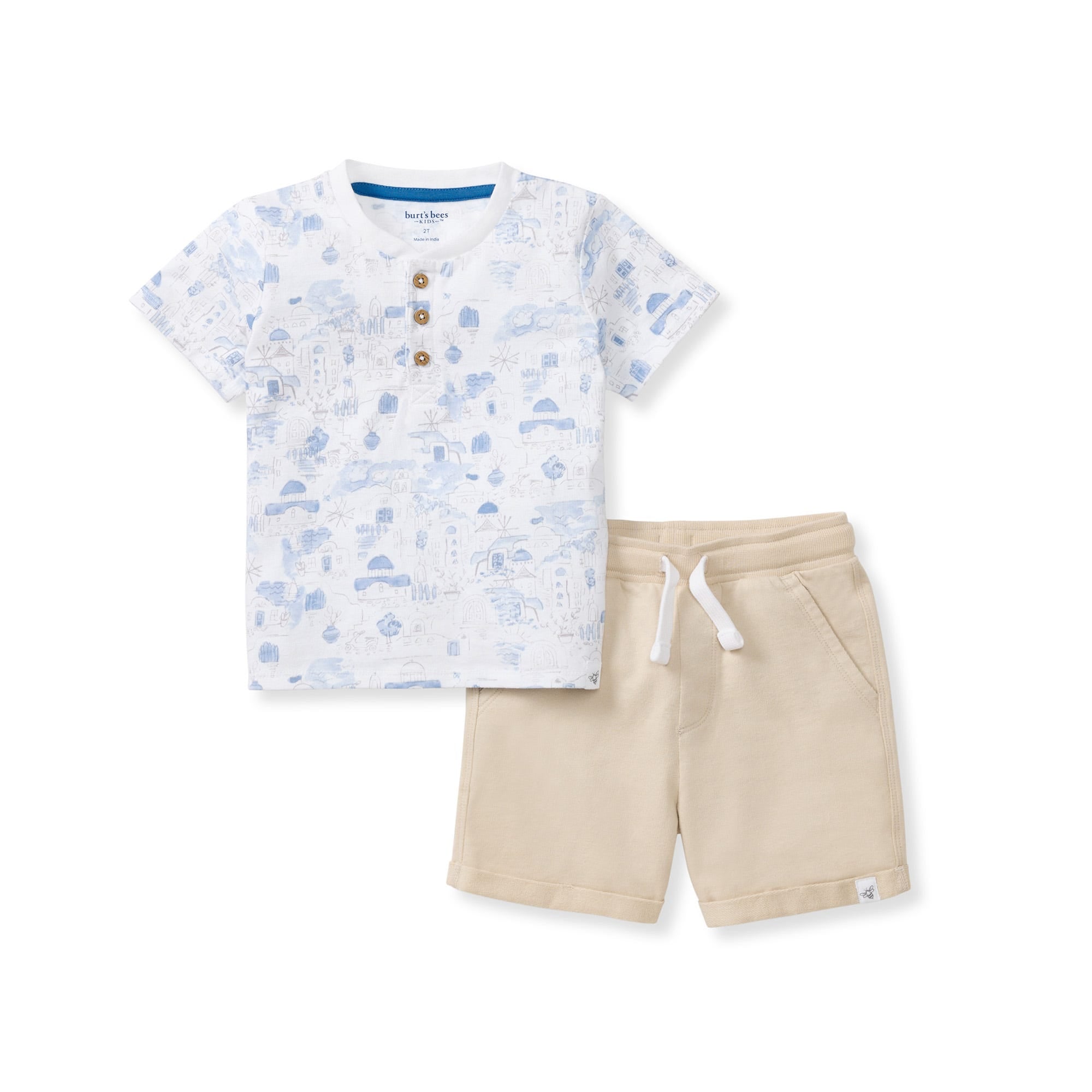 Burt's Bees Baby - Set Maglietta E Pantaloni In Cotone Bio Per Bambini 5 Anni