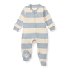 Rugby Stripe Organic Cotton Sleep & Play - Quarry