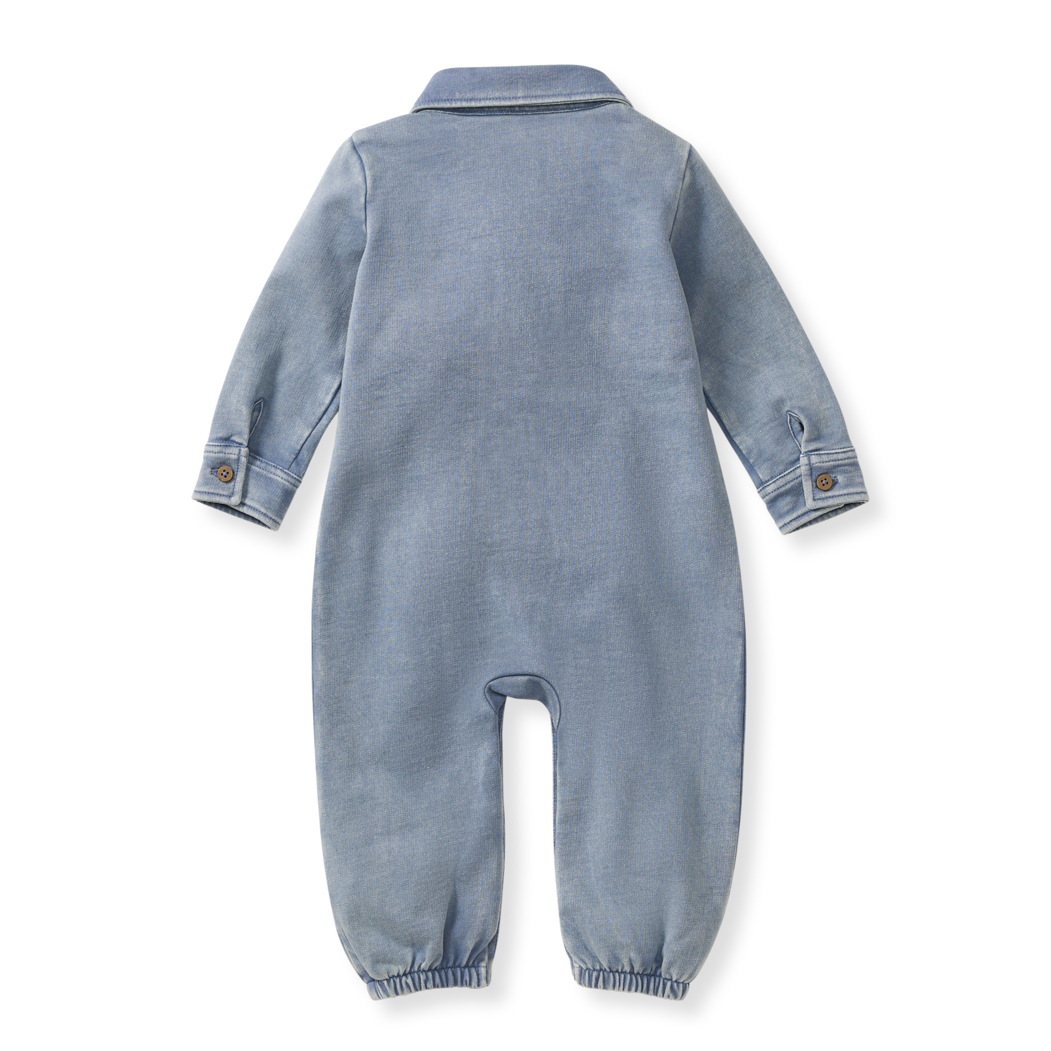 Acid Wash Organic Baby Boy Jumpsuit - Flint