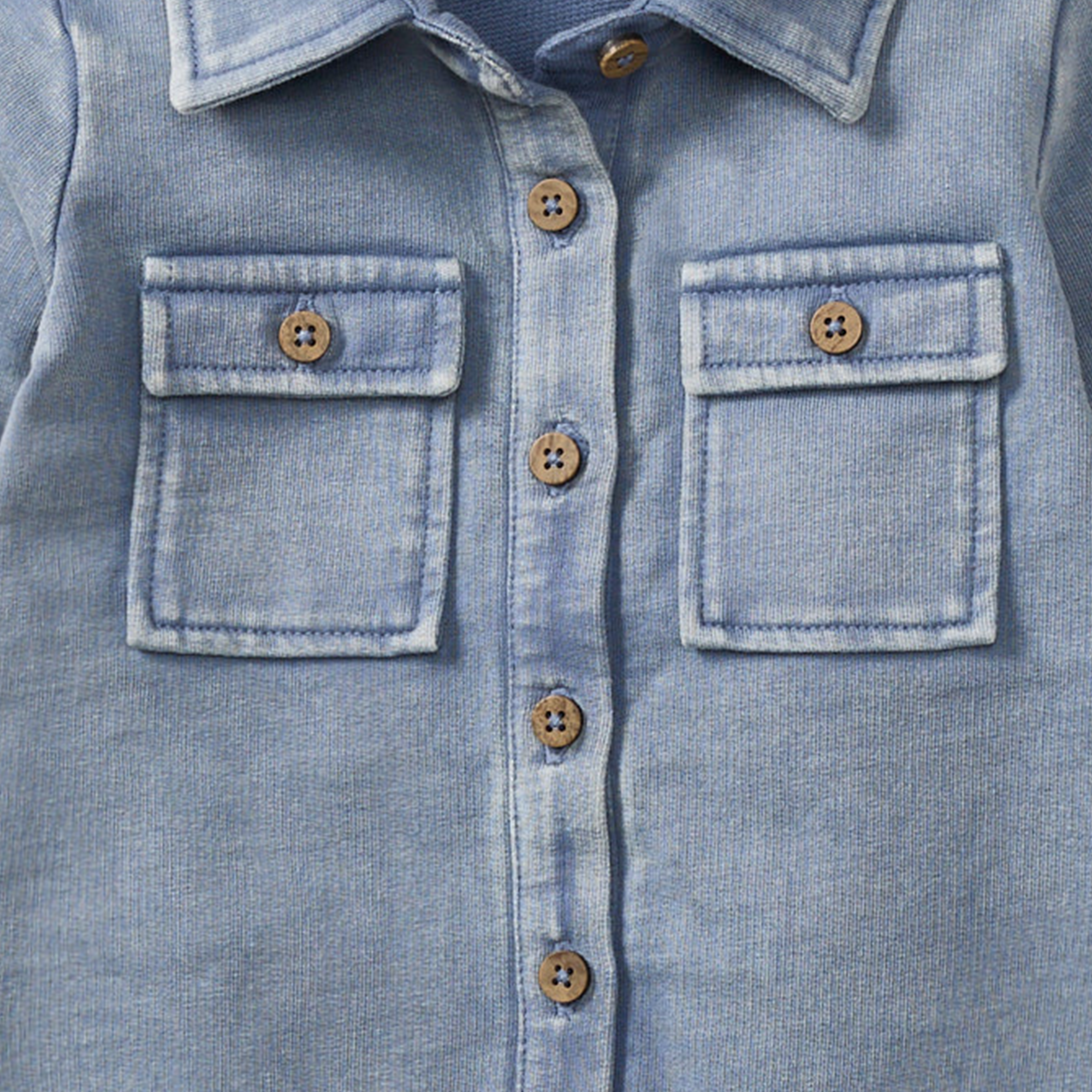 Acid Wash Organic Baby Boy Jumpsuit - Flint