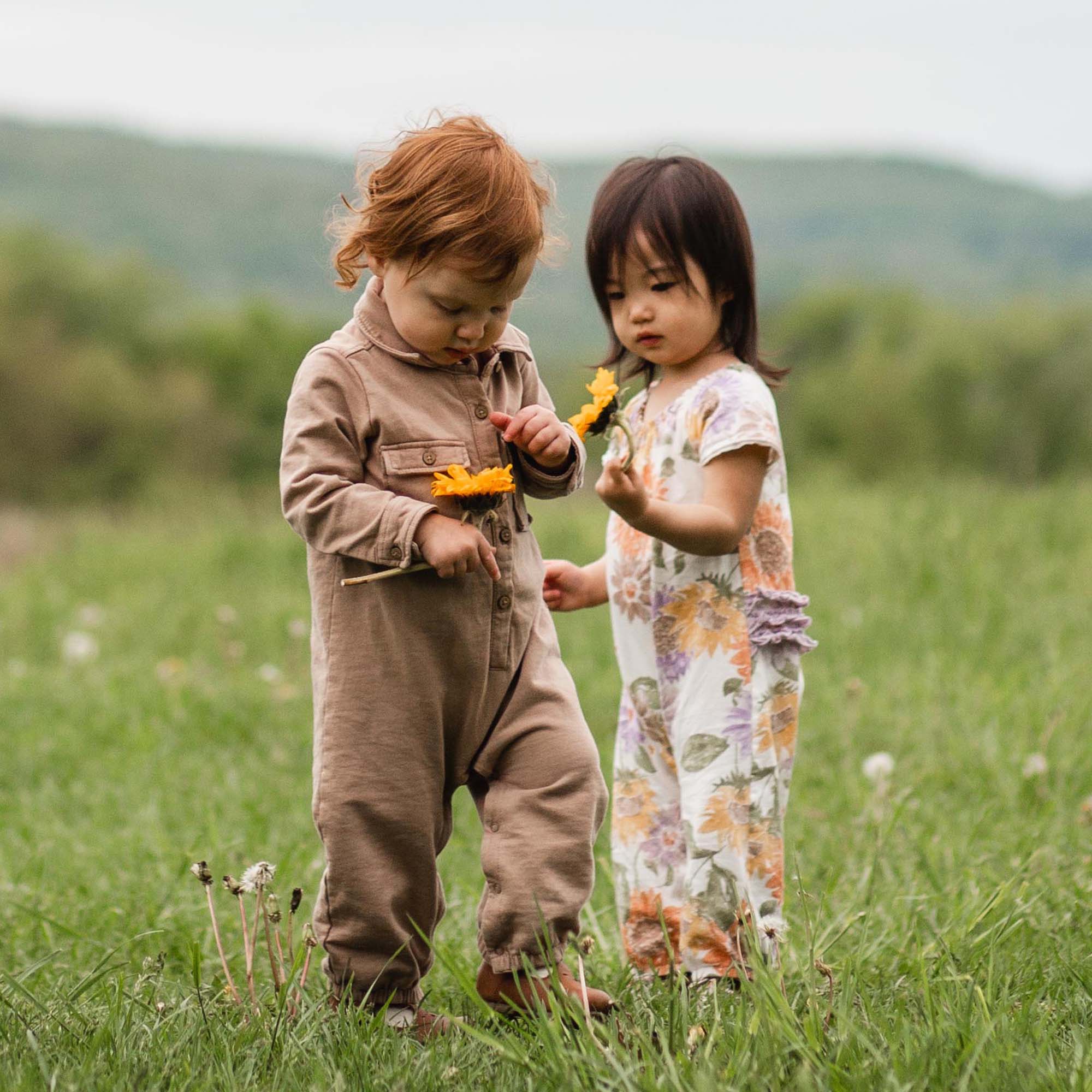 Acid Wash Organic Baby Boy Jumpsuit - Ginger Loaf