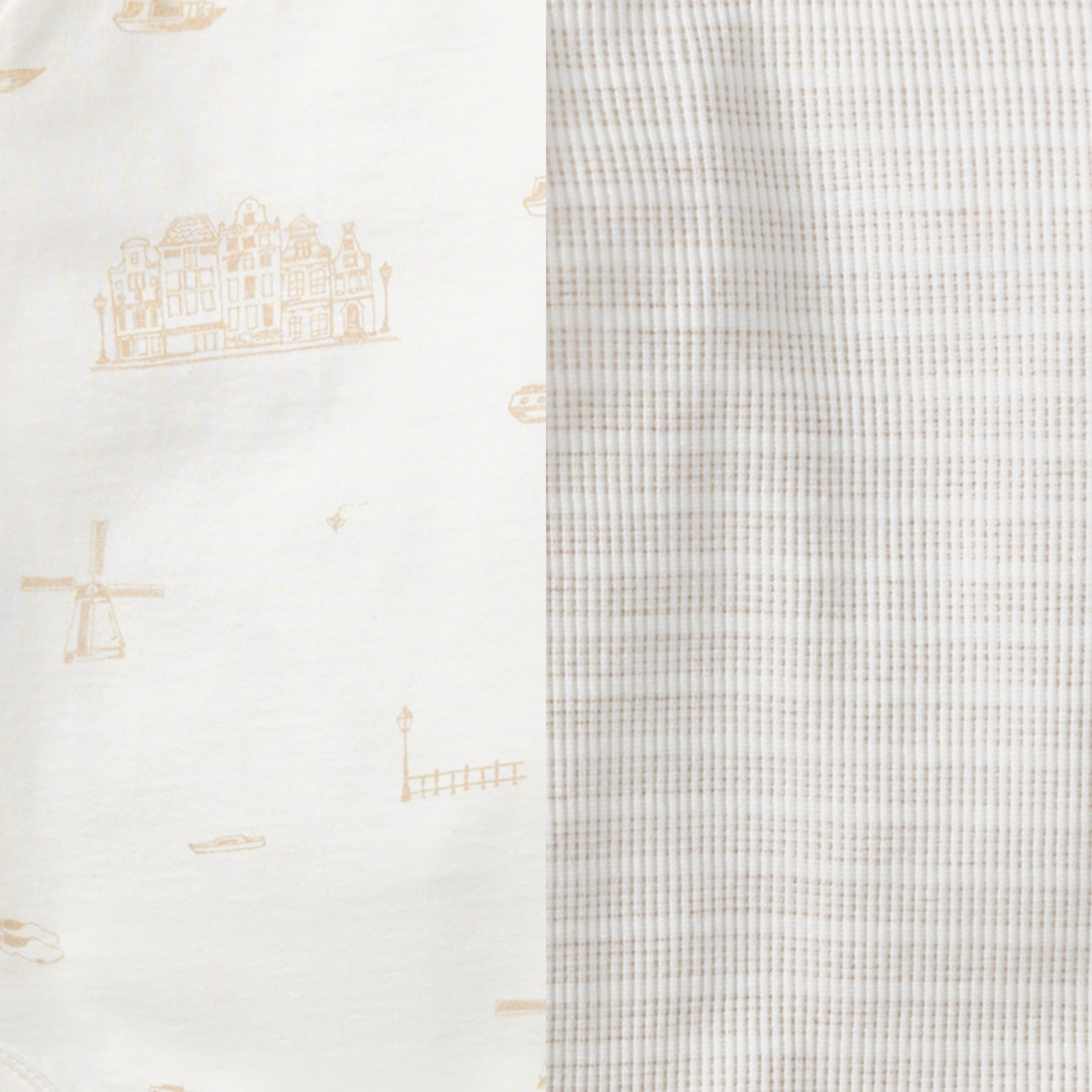 Amsterdam 3 Piece Bodysuit & Pant Set - Eggshell Swatch