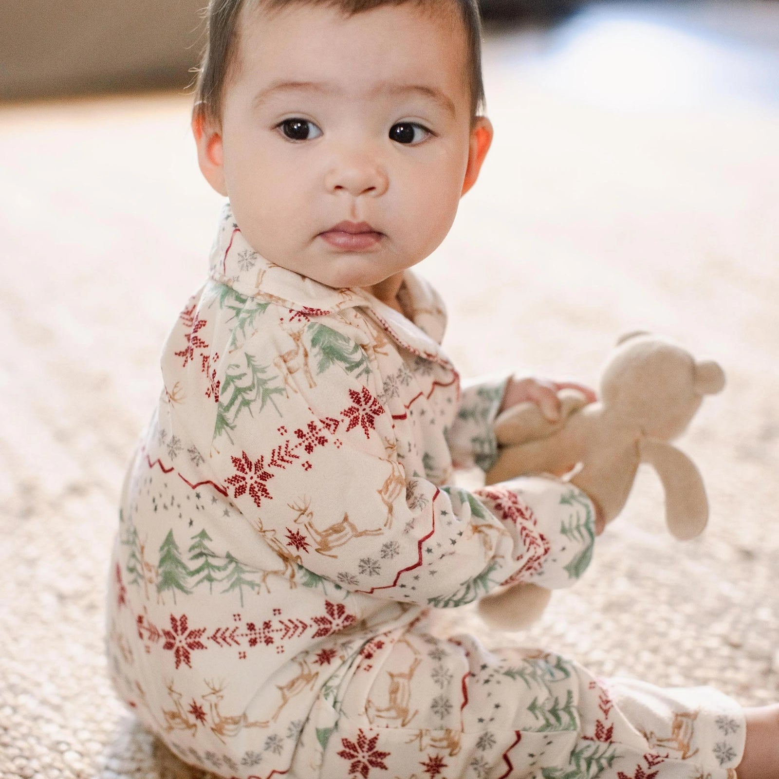 Product Image 1 of Magical Forest Fair Isle Flannel Jumpsuit