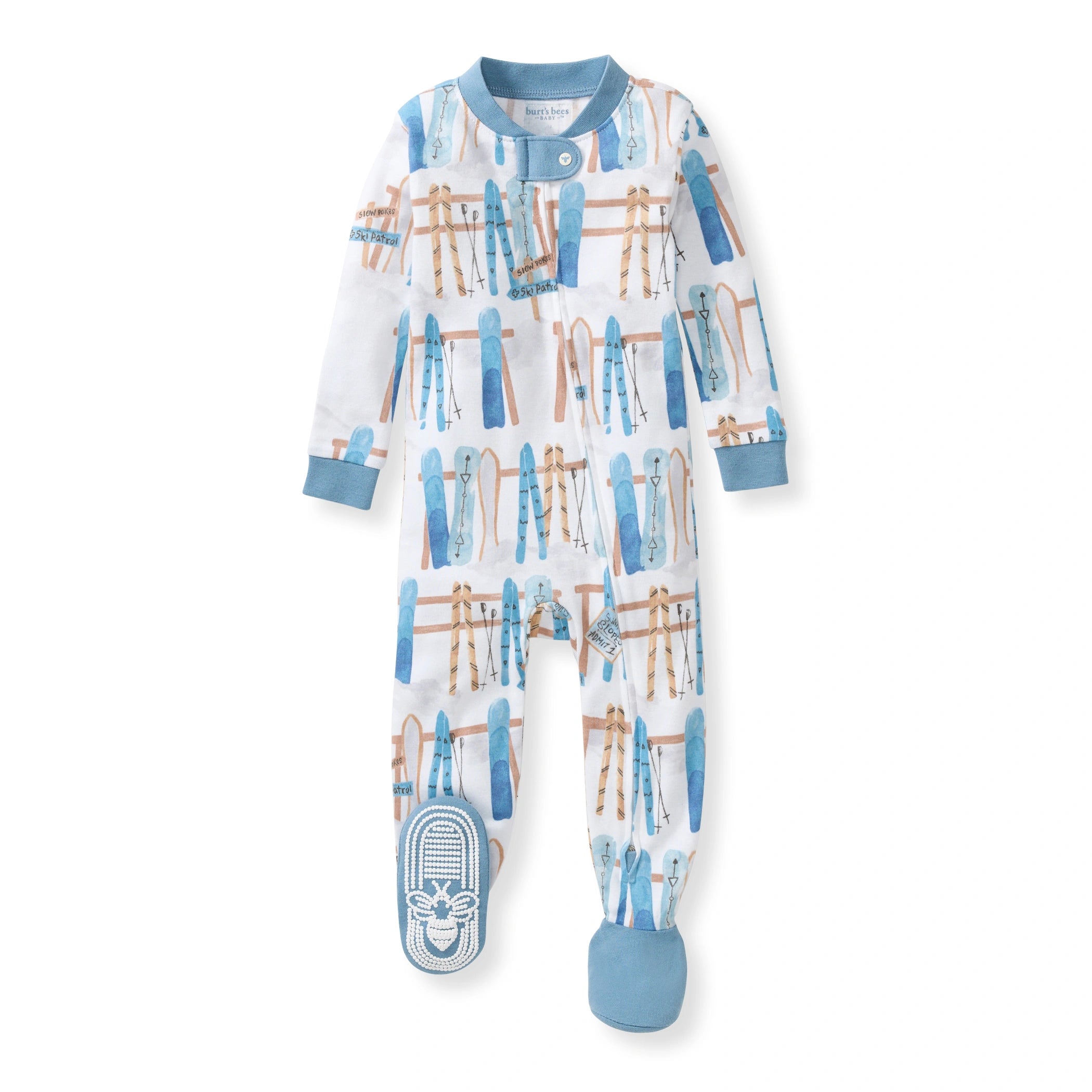 Sunrise Slopes Organic Cotton Sleeper - Mountain Blue – Burt's