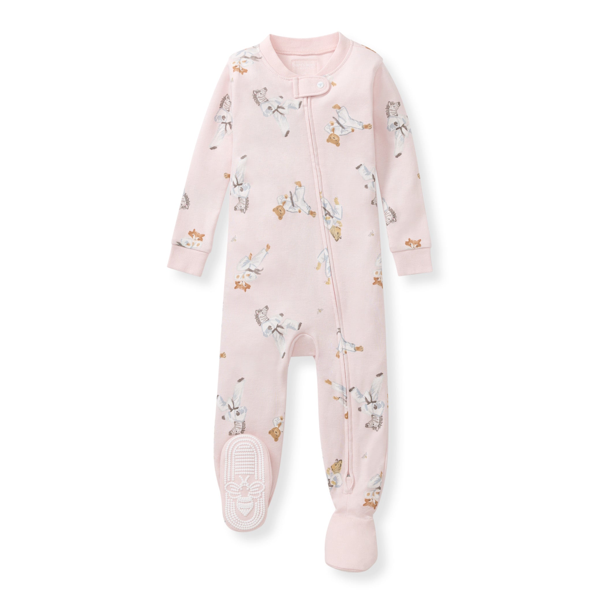 Karate Creatures Organic Cotton Sleeper - Chalky Pink – Burt's