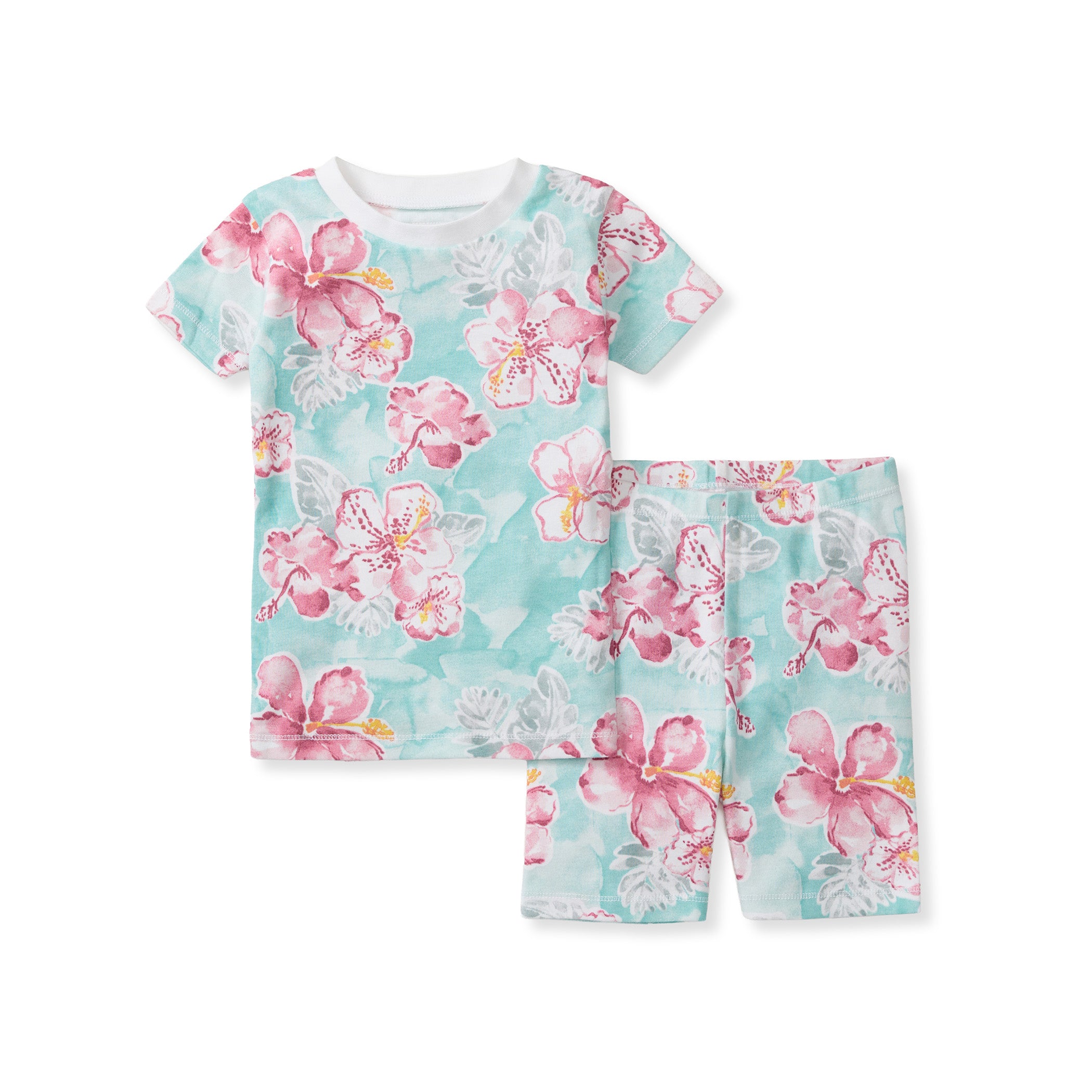 Painted Hibiscus Organic Cotton Two-Piece Pajamas – Burt's Bees Baby