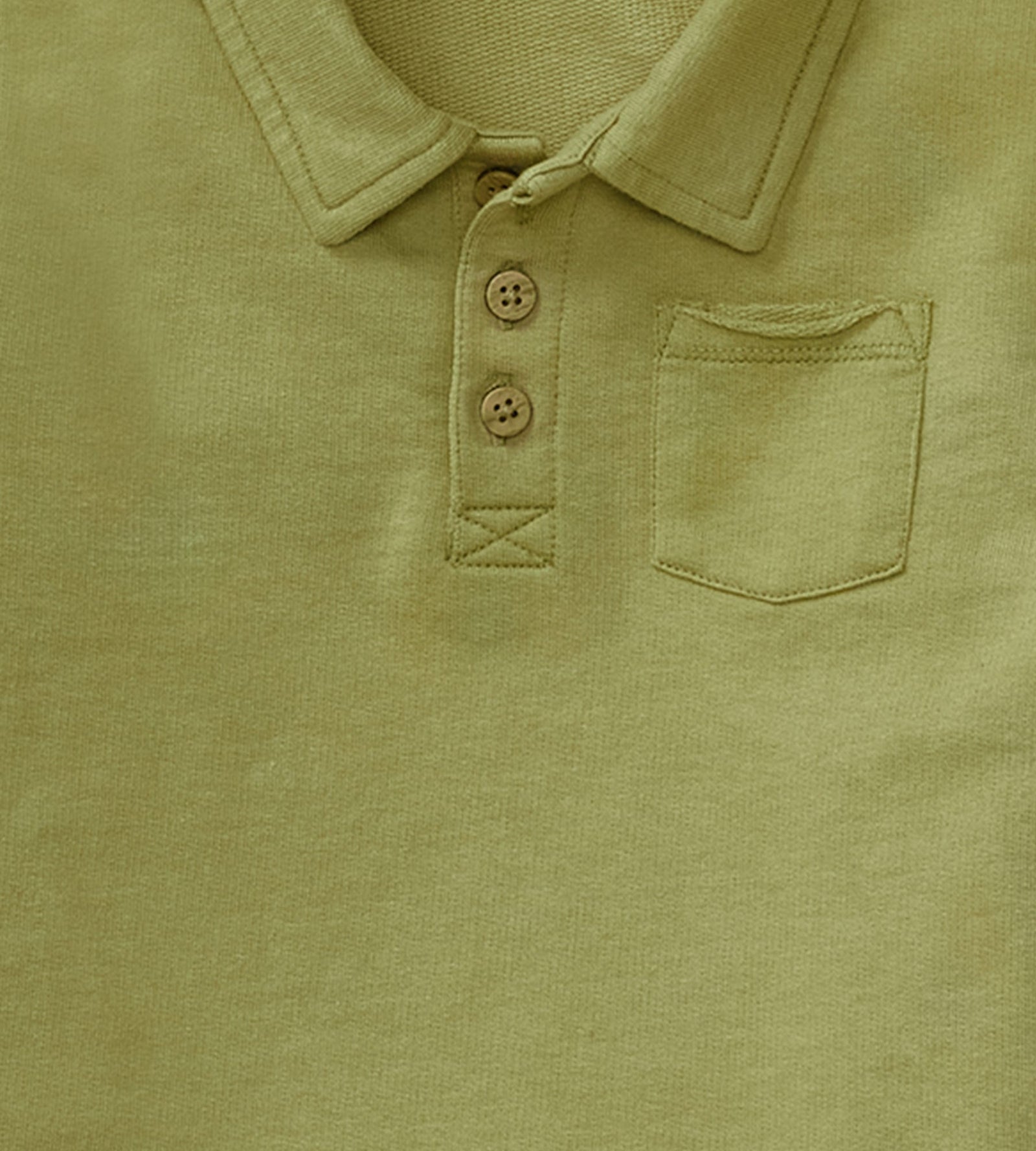 Organic Cotton Green Baby Boy Polo & Shorts Set Swatch