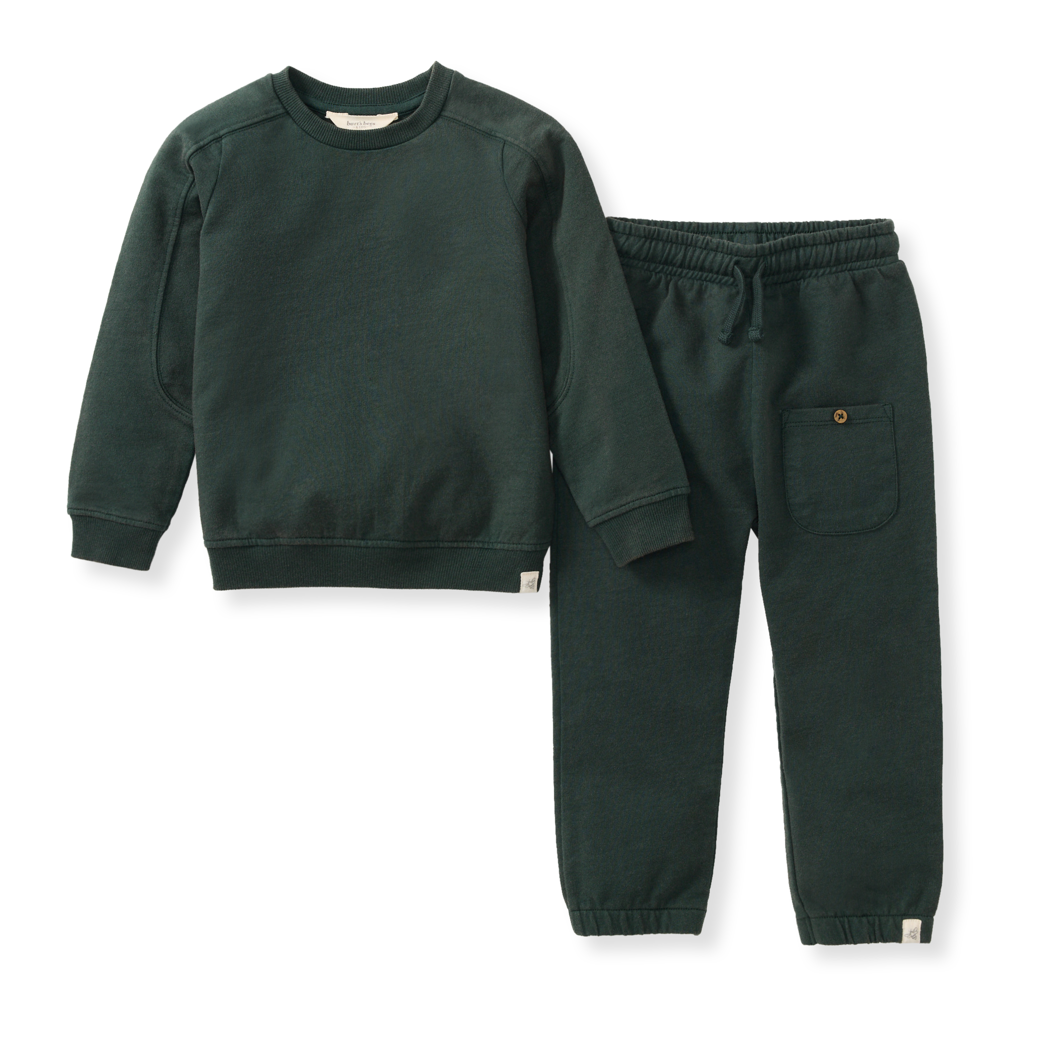Acid Wash Sweatshirt & Pants Set - Zucchini Green – Burt's Bees Baby