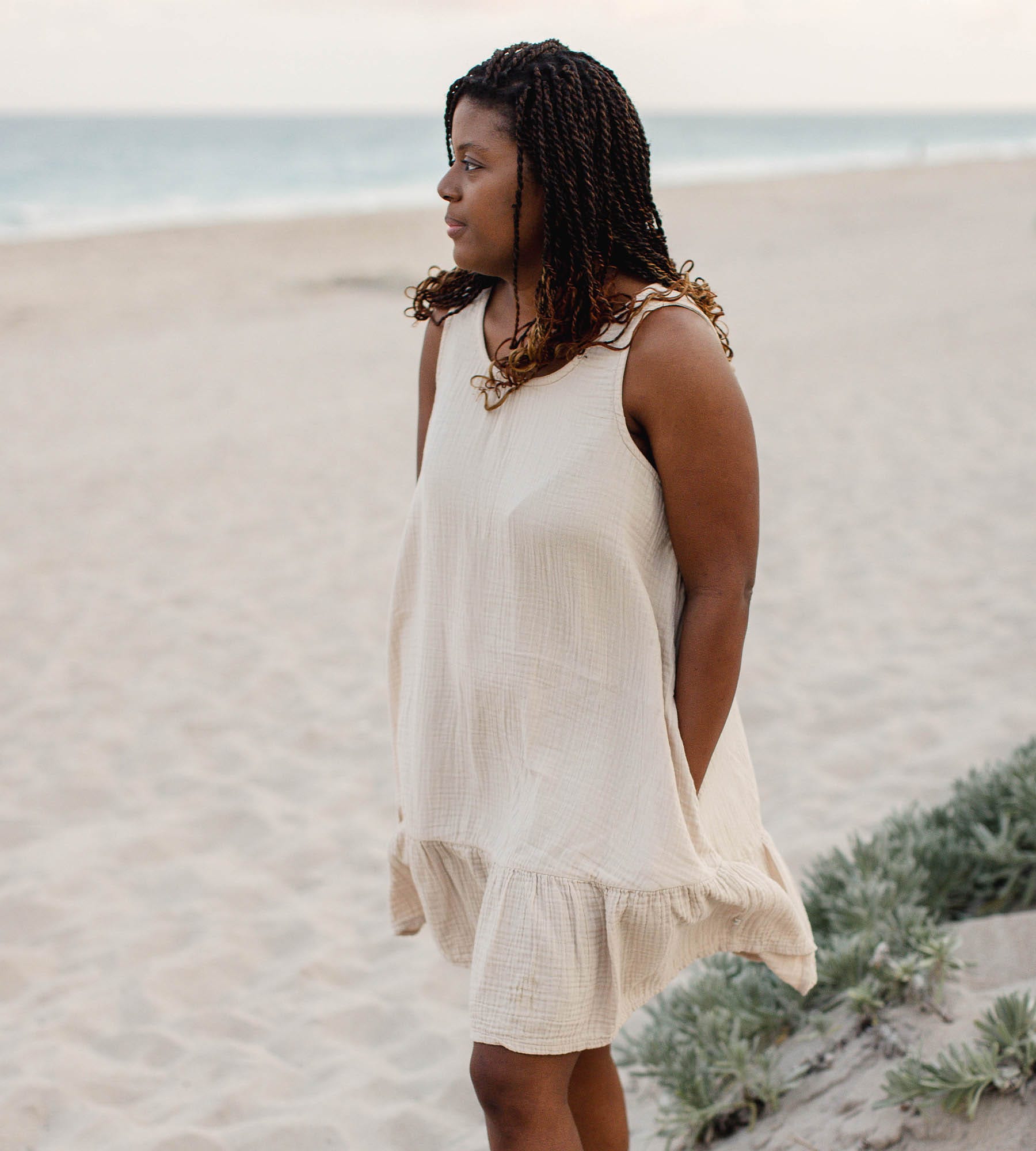 Mommy & Me Matching Crinkle Muslin Girl Dress