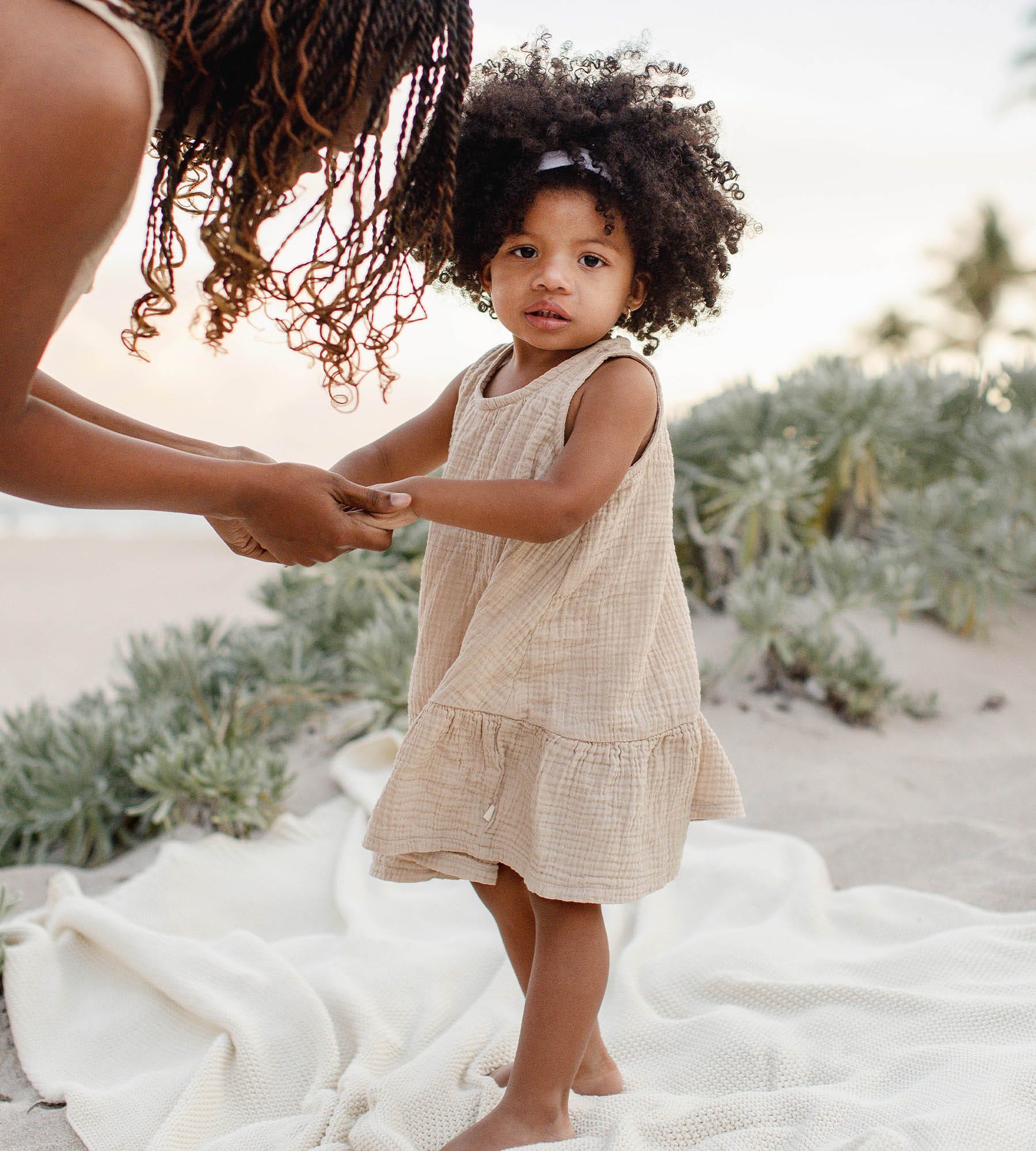Mommy & Me Matching Crinkle Muslin Girl Dress