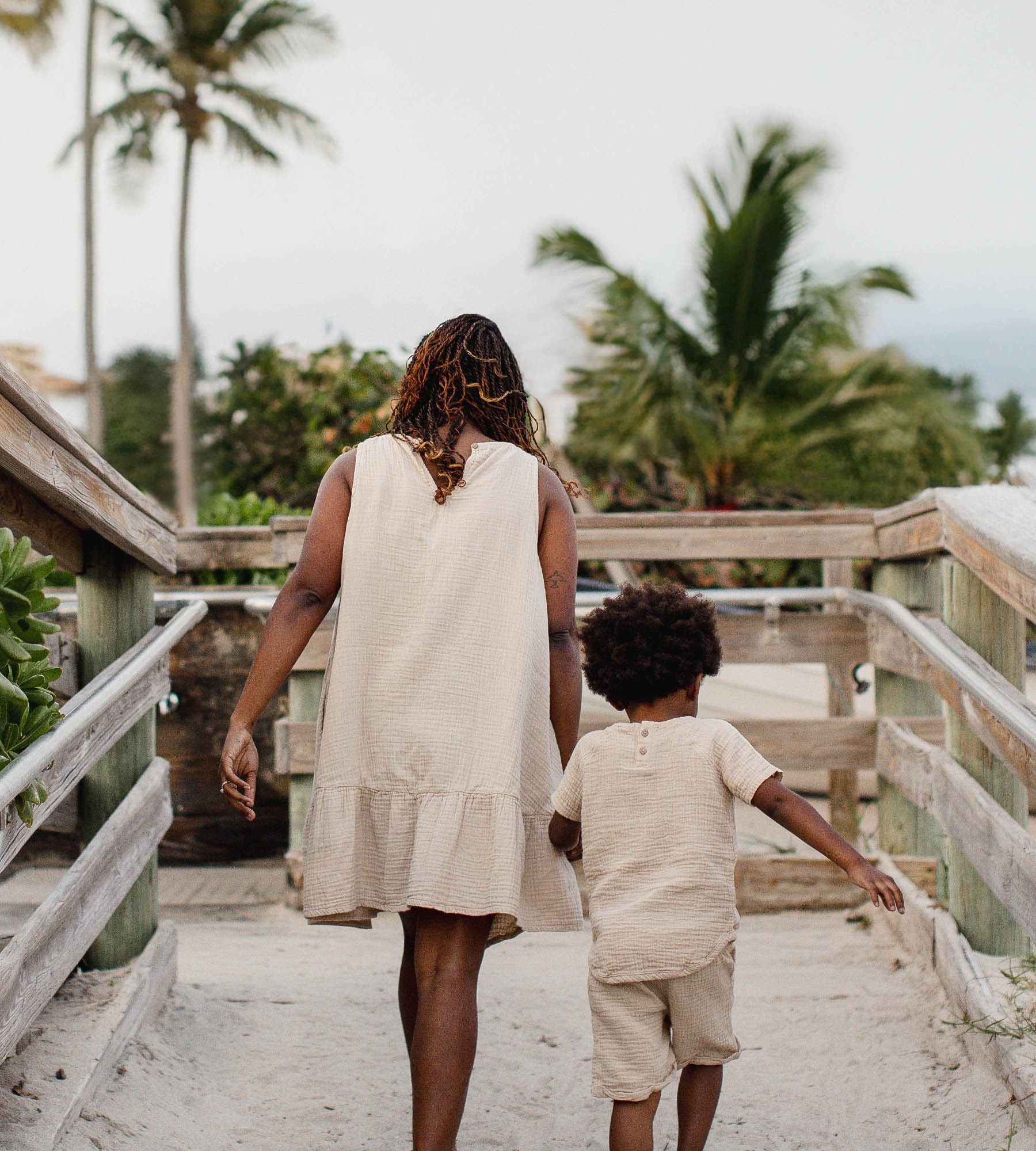 Mommy & Me Matching Crinkle Muslin Girl Dress