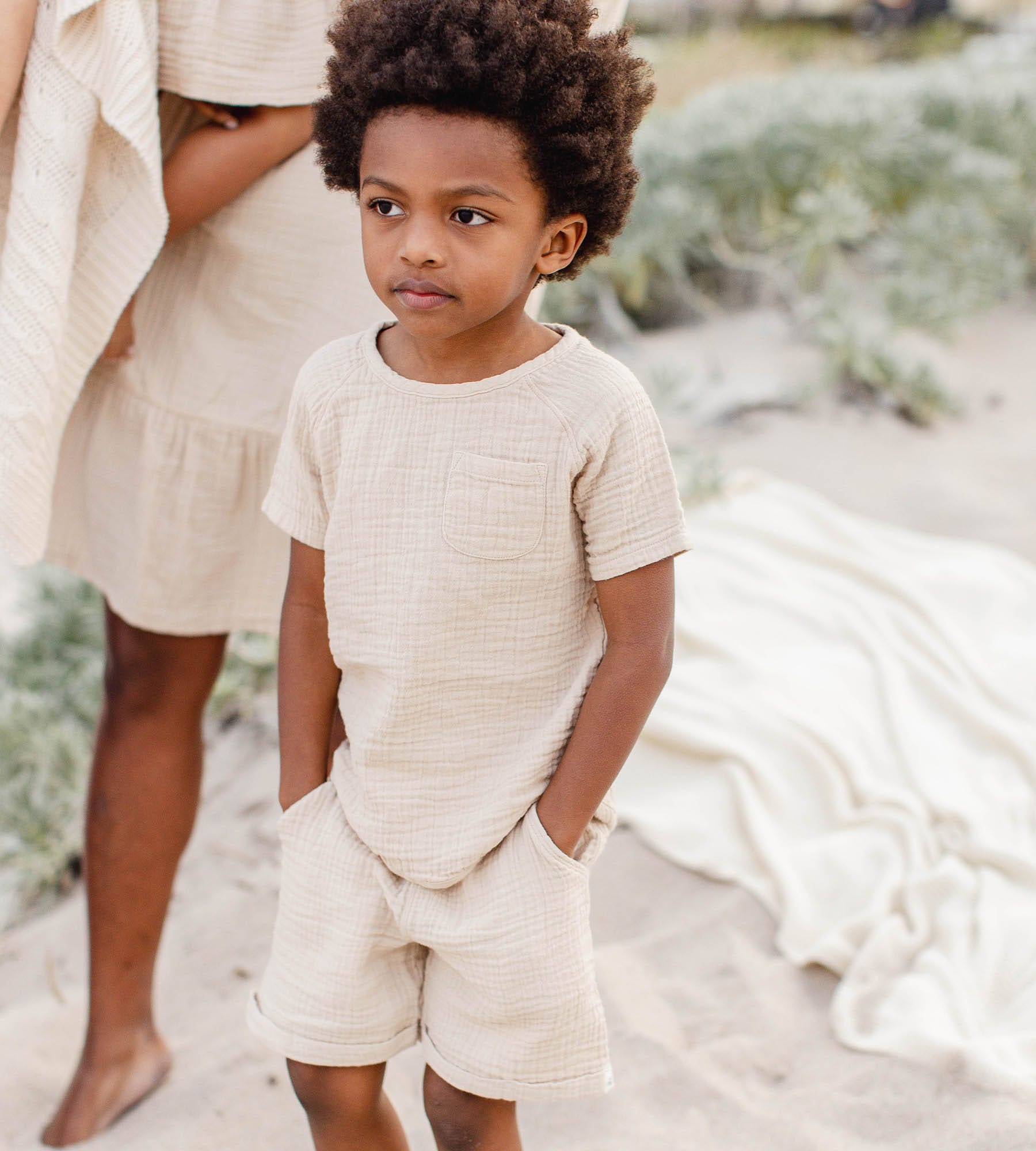 Mommy & Me Matching Crinkle Muslin Girl Dress