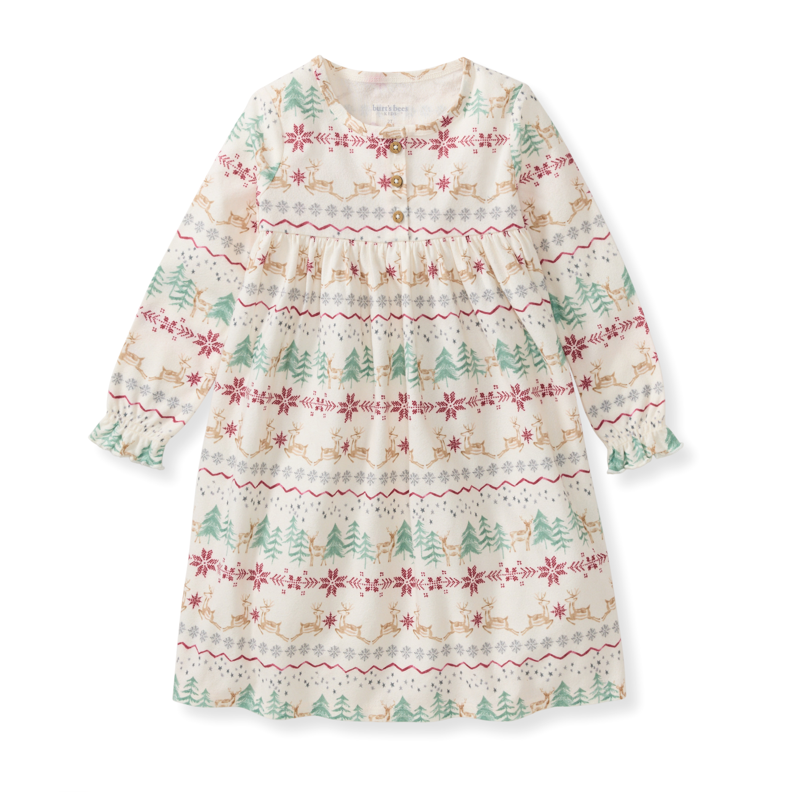 Magical Forest Fair Isle Flannel Night Gown