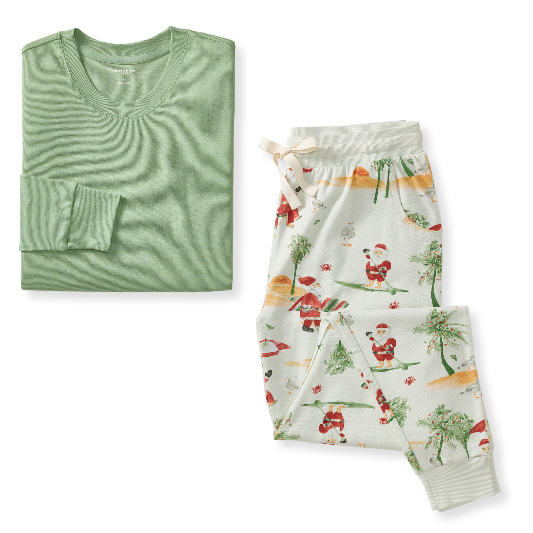 Burt's Bees Places To Get Matching Pajamas Surfin Santa