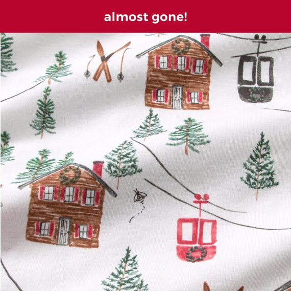 ski the alps fabric swatch