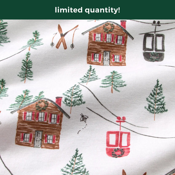 ski the alps fabric swatch