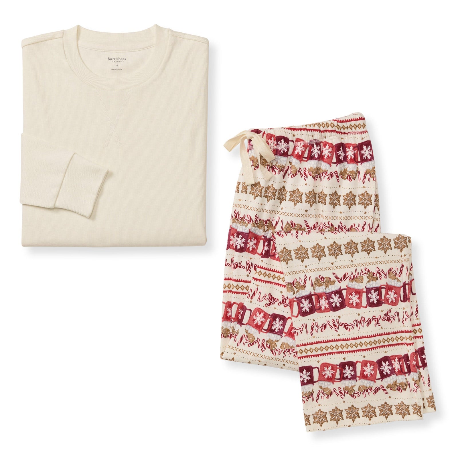 Hot Chocolate Matching Organic Cotton Pajamas - Mens L