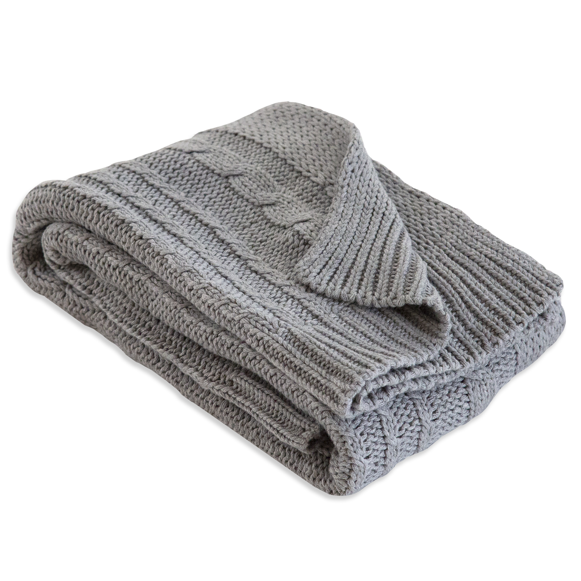 Organic Cotton Cable Knit Baby Blanket