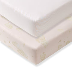 Good Night Sky Organic Cotton Crib Sheets Set of 2 - Ranunculus