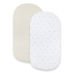 Golden Bee Organic Cotton BEESNUG® Fitted Bassinet Sheet 2 Pack