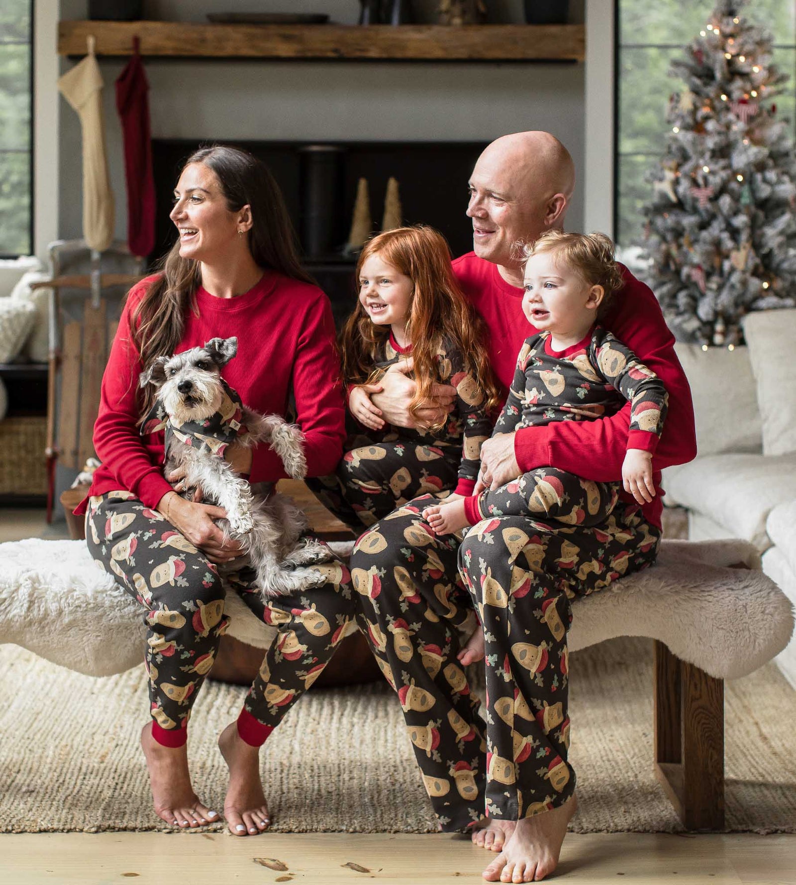 Jolly Reindeer Organic Cotton Matching Family Pajamas