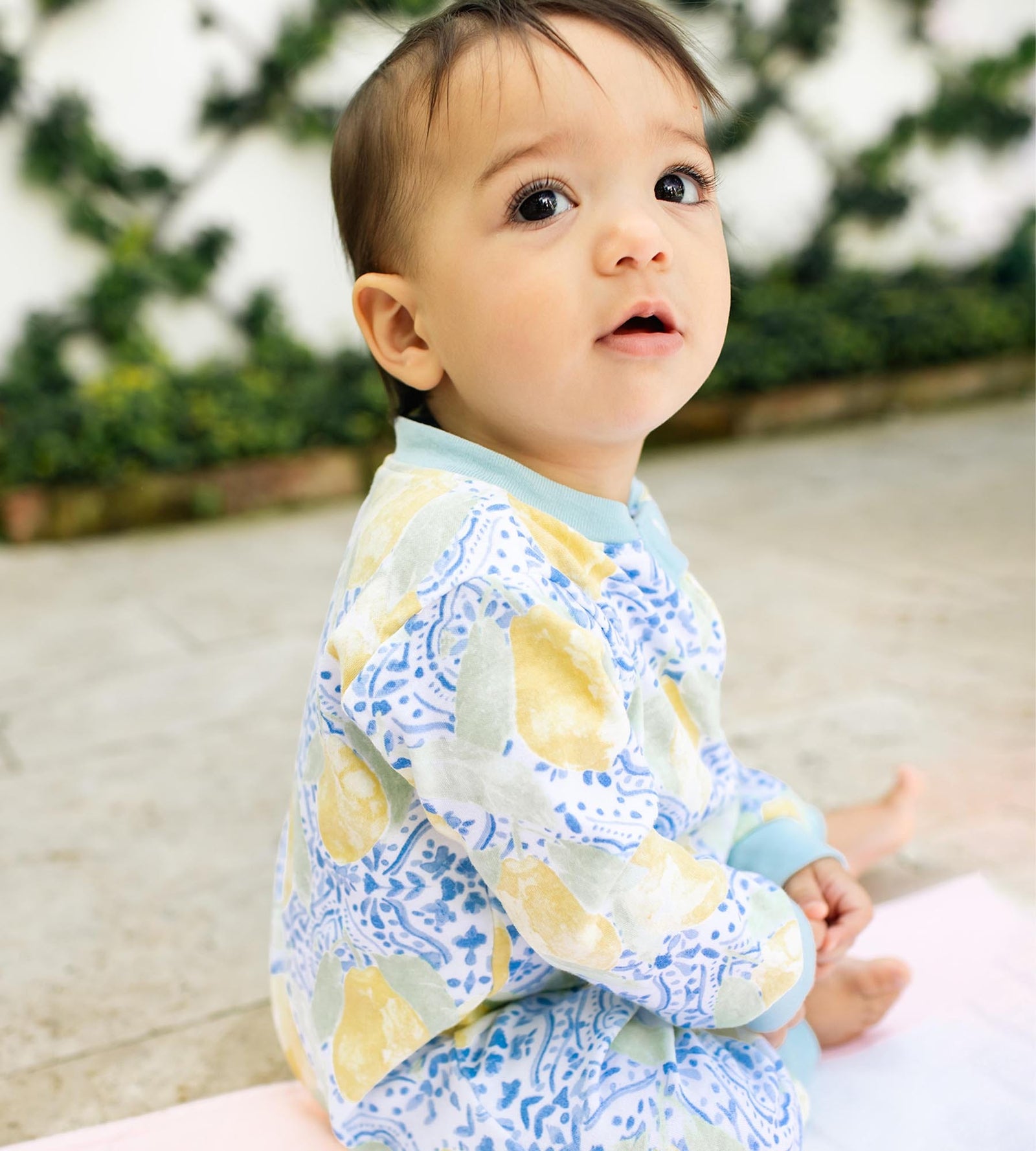 Lemon Tiles Organic Cotton Baby Pajamas Product Image 3