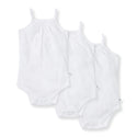 Solid Organic Cotton Baby Camisole Bodysuits 3 Pack