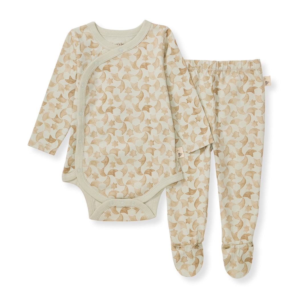 Starry Chalet Bodysuit & Pant Set - Hint of Green