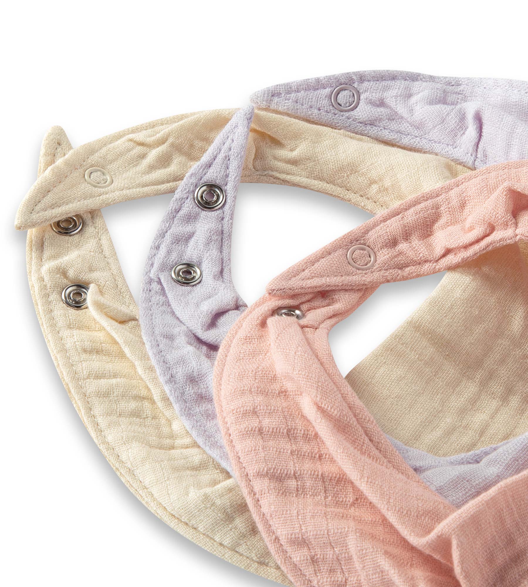 Mousseline Bébé Burt's Bees Baby Set Of Bandana Bibs In Pink