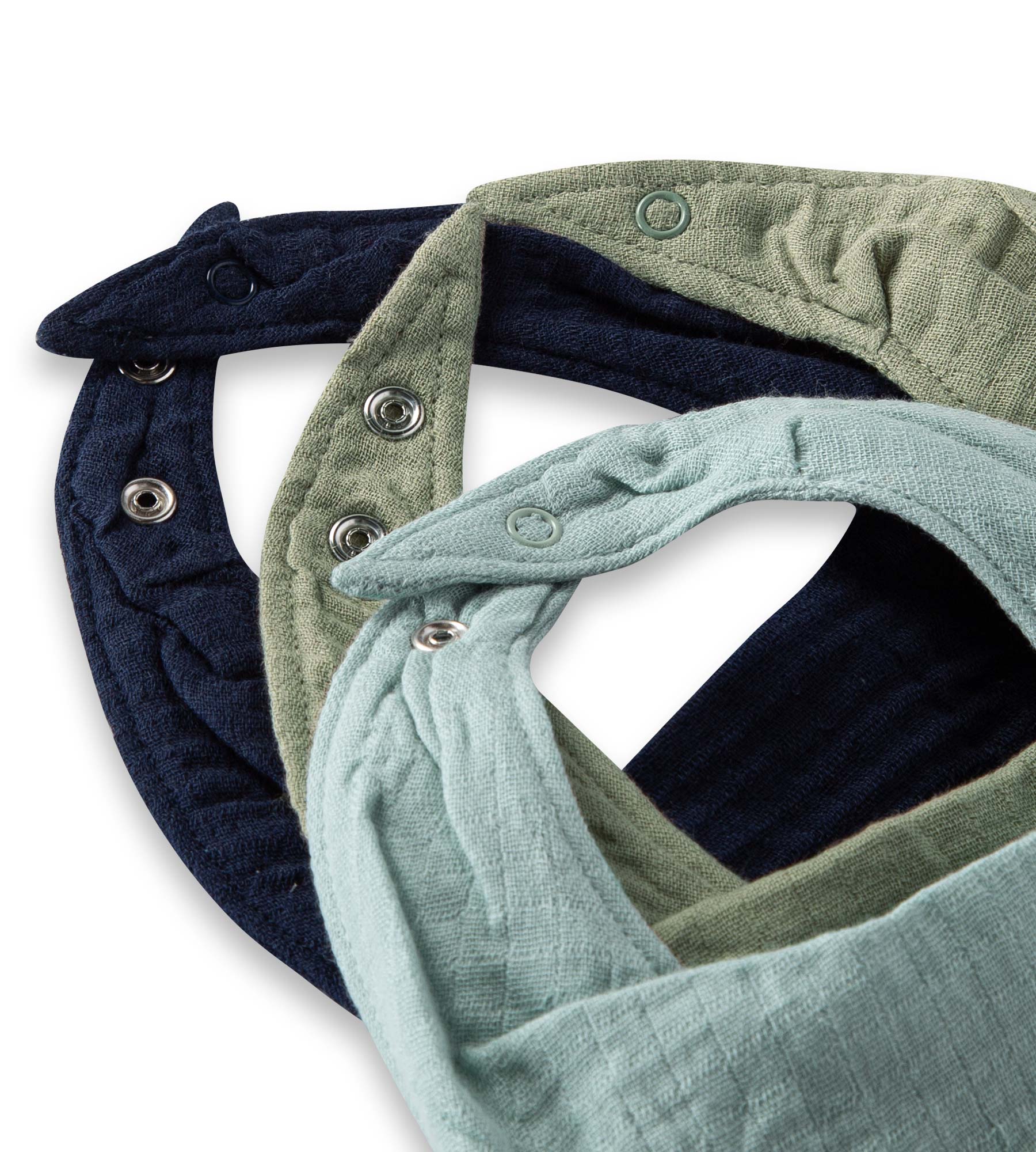 ハッピーBB Organic Muslin Baby Bandana Bibs - Sea Foam Blue – Burt's Bees Baby