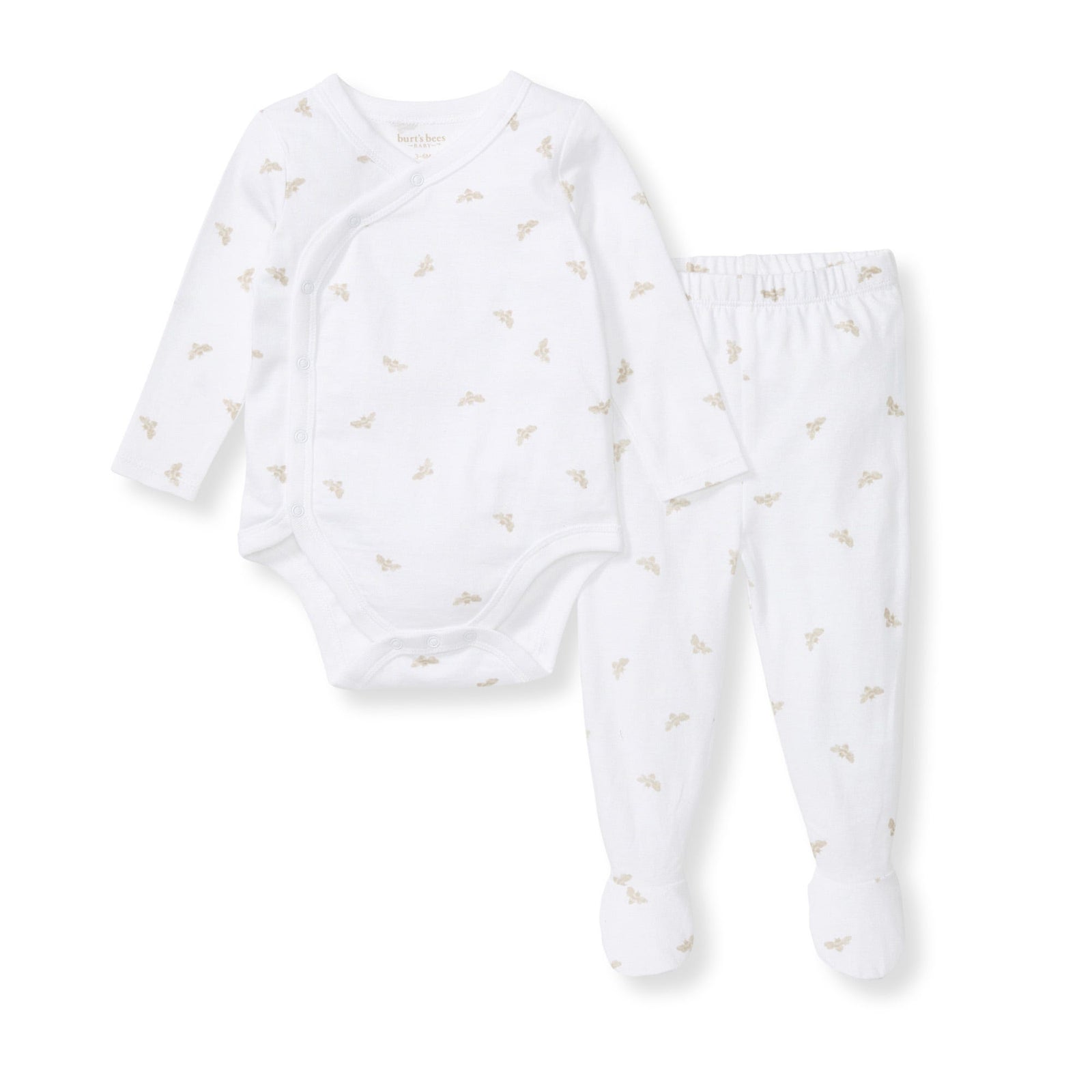 Micro Golden Bee Bodysuit Set - Fossil