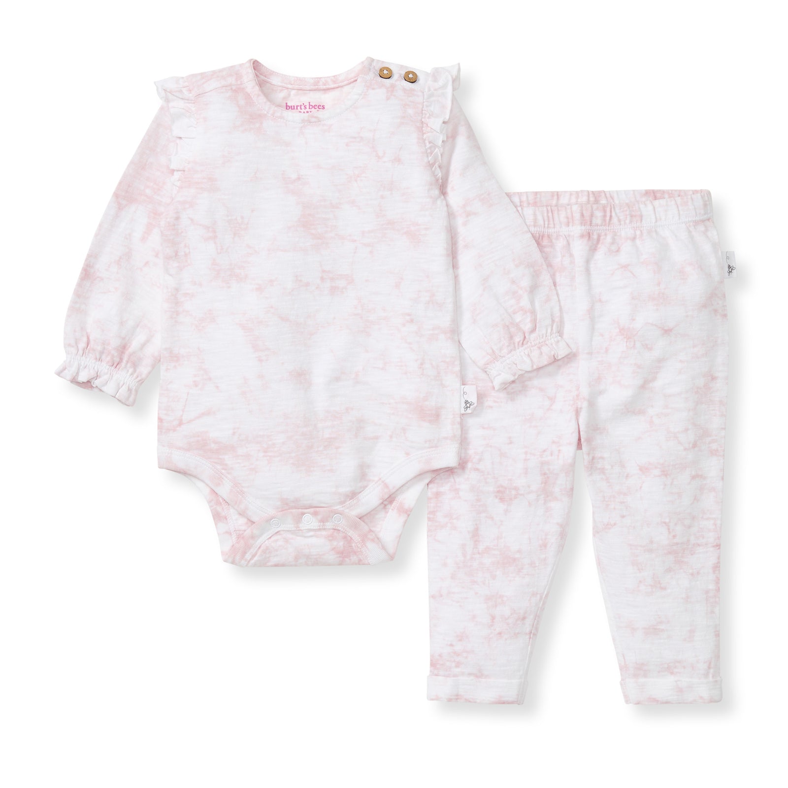 Desert Tie Dye Organic Cotton Girl Bodysuit Set