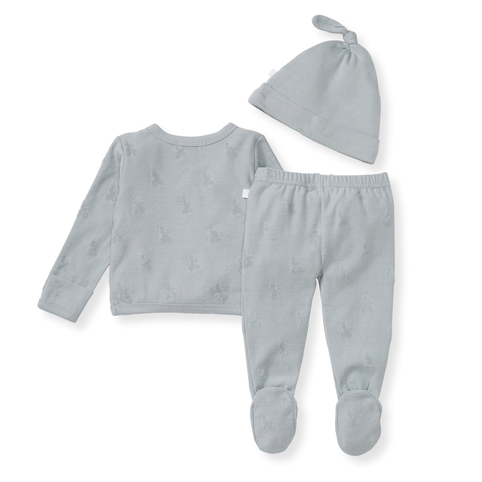 Organic Raised Terry Bee Take Me Home 3 Piece Set - Quarry
