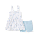 Coral Organic Baby Girl Tunic & Shorts Set