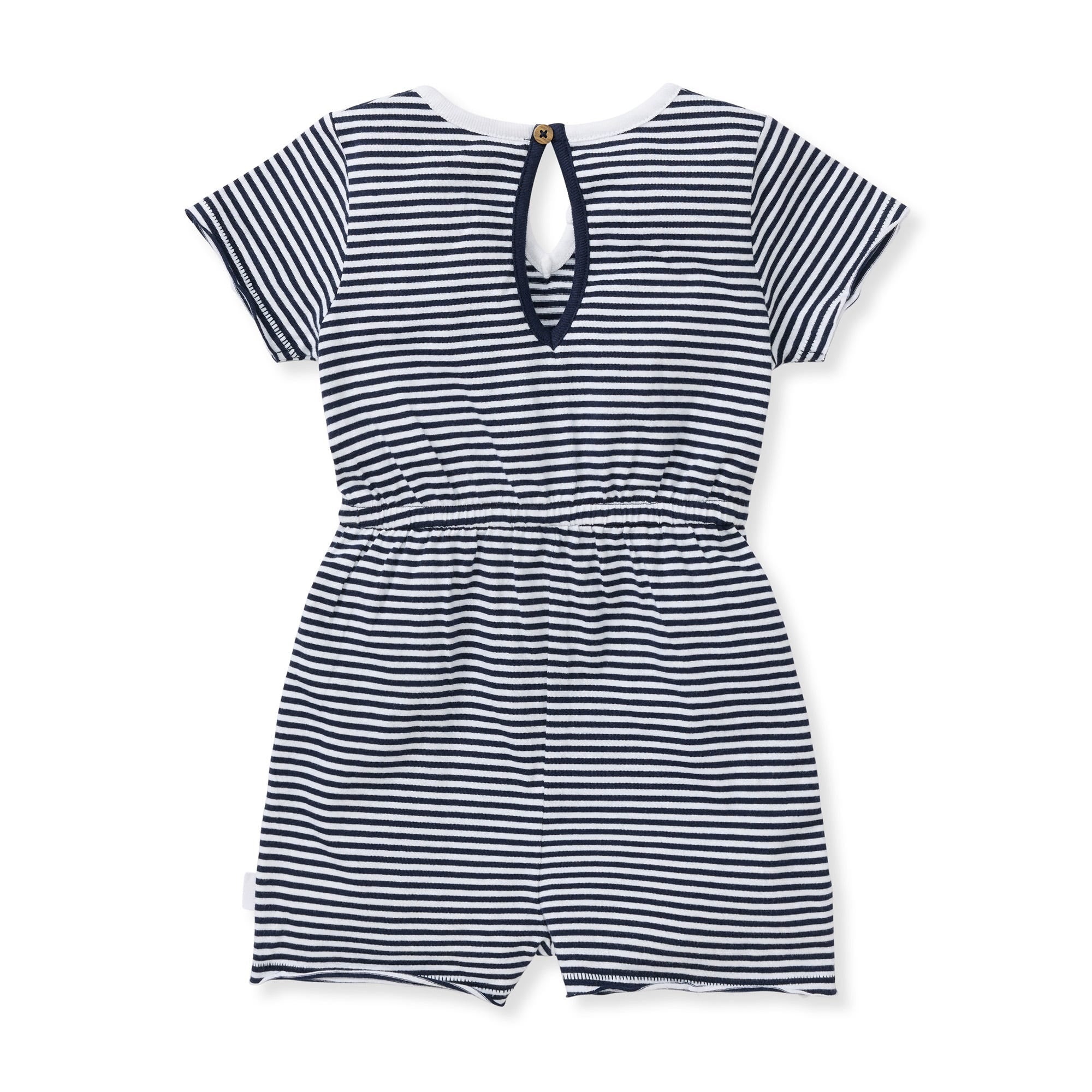 Classic Stripe Organic Cotton Girl Romper