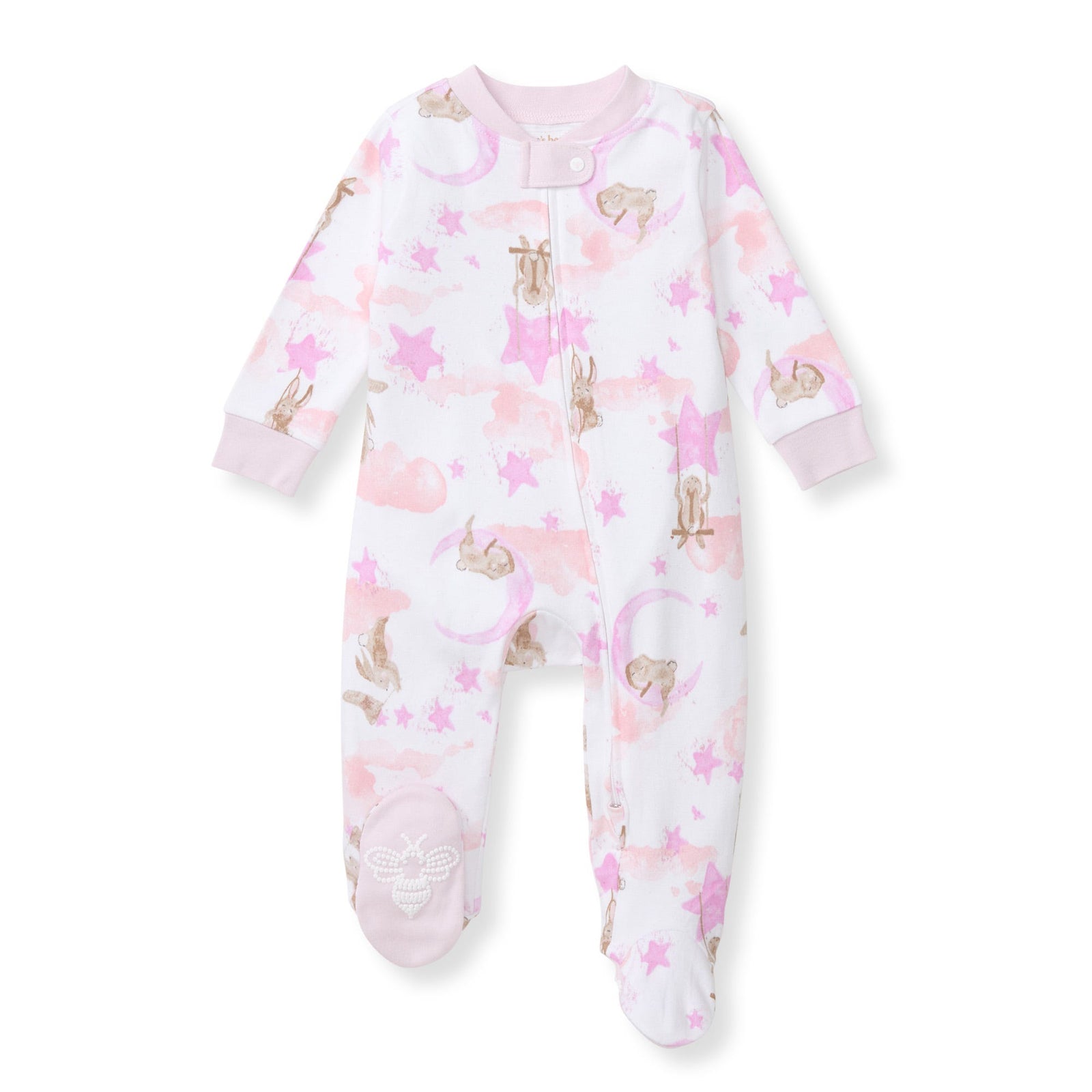Stardust Bunnies Organic Cotton Sleep & Play - Crocus