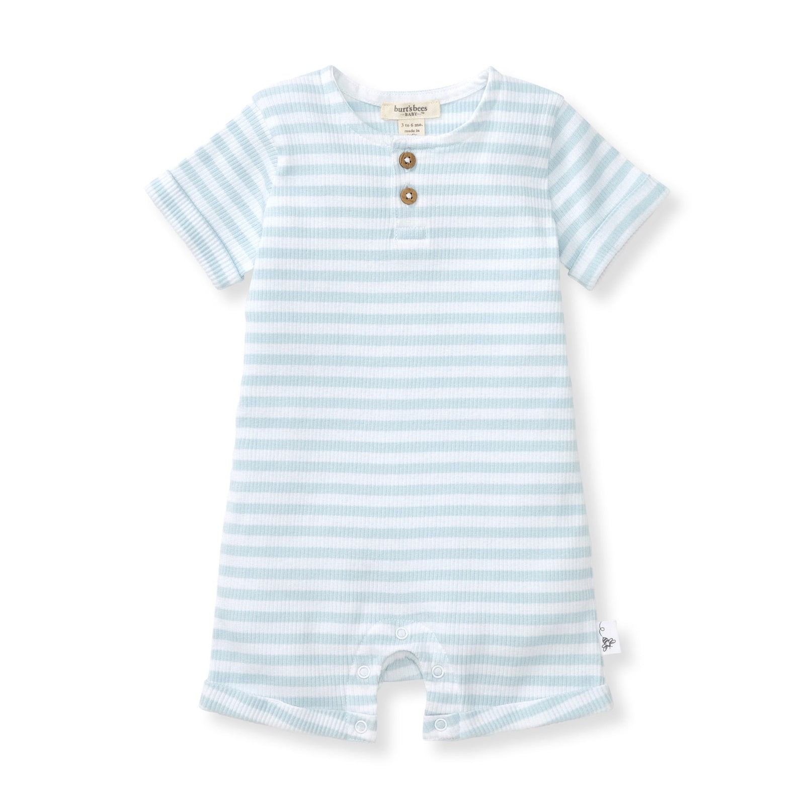 Rib Stripe Organic Cotton Baby Romper