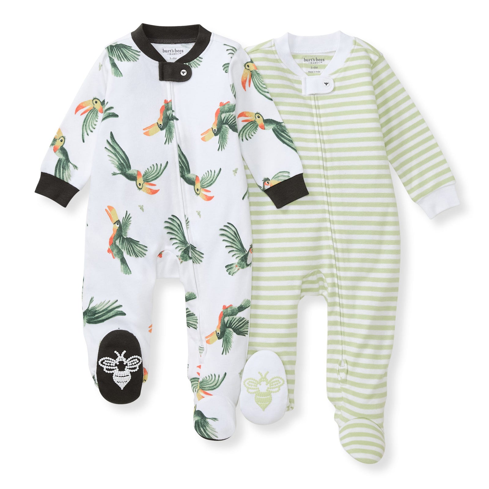 Toucan Organic Baby Pajamas - 2 Pack