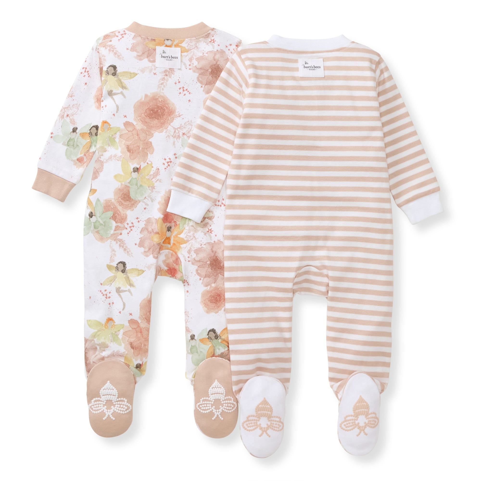 Nightwear Floral Baby Sleepsuits Fairy Floral Organic Cotton Girl