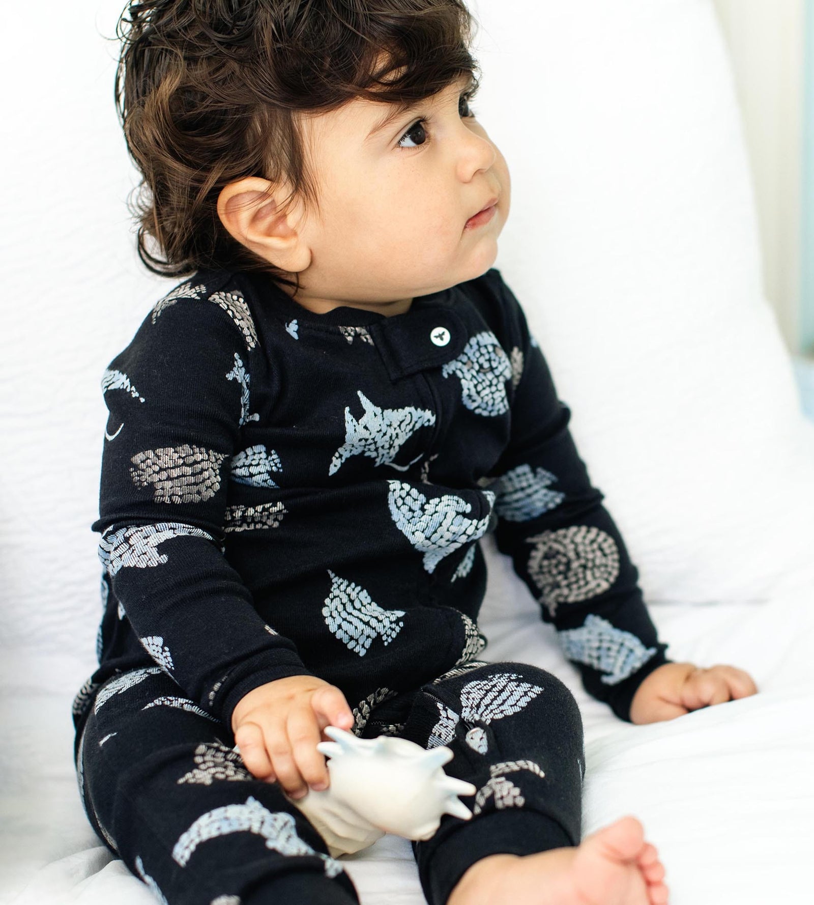 Mosaic Sea Animals Organic Cotton Baby Pajamas Product Image 1